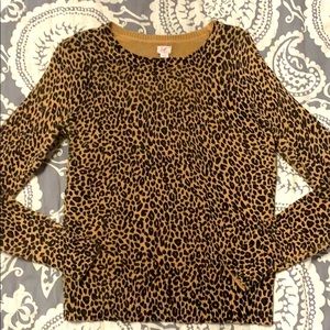 XS 100% Cotton Leopard Sweater